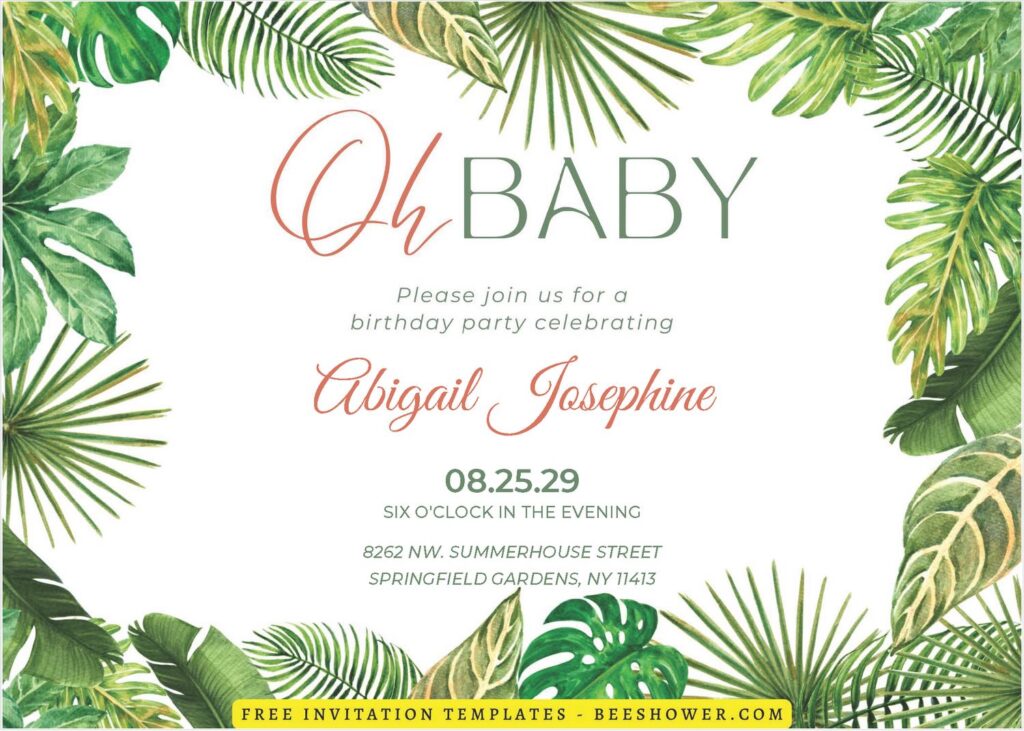 (Free Editable PDF) Romantic Summer Garden Baby Shower Invitation Templates J