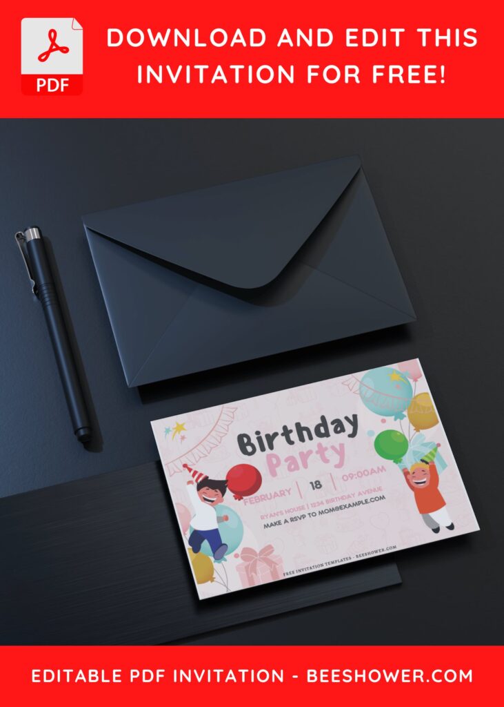 Playful Kids Birthday Invitation Templates For Toddlers