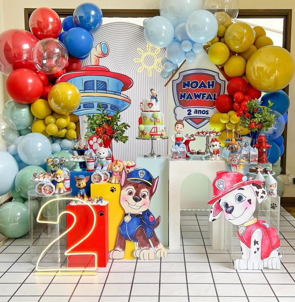 PAW Patrol Backdrop with Chase and Marshall cutouts