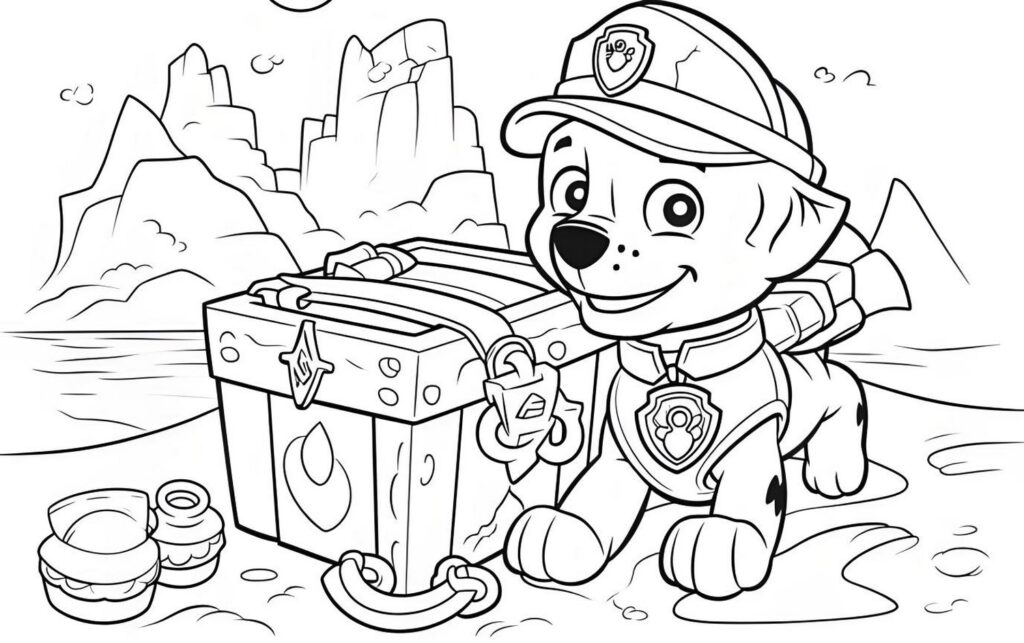 PAW Patrol marshall coloring page