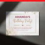 (Free Editable PDF) Rose In Blooms Baby Shower Invitation Templates I