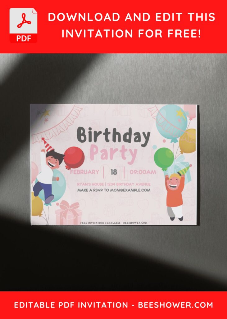 Kids Birthday Invitation Templates For Toddlers