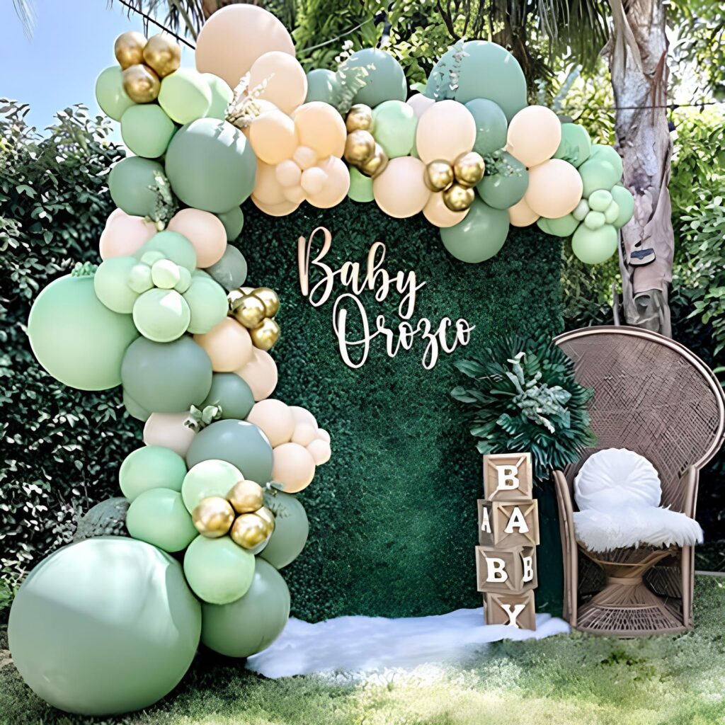 Greenery Baby Shower Balloon Garland Kit