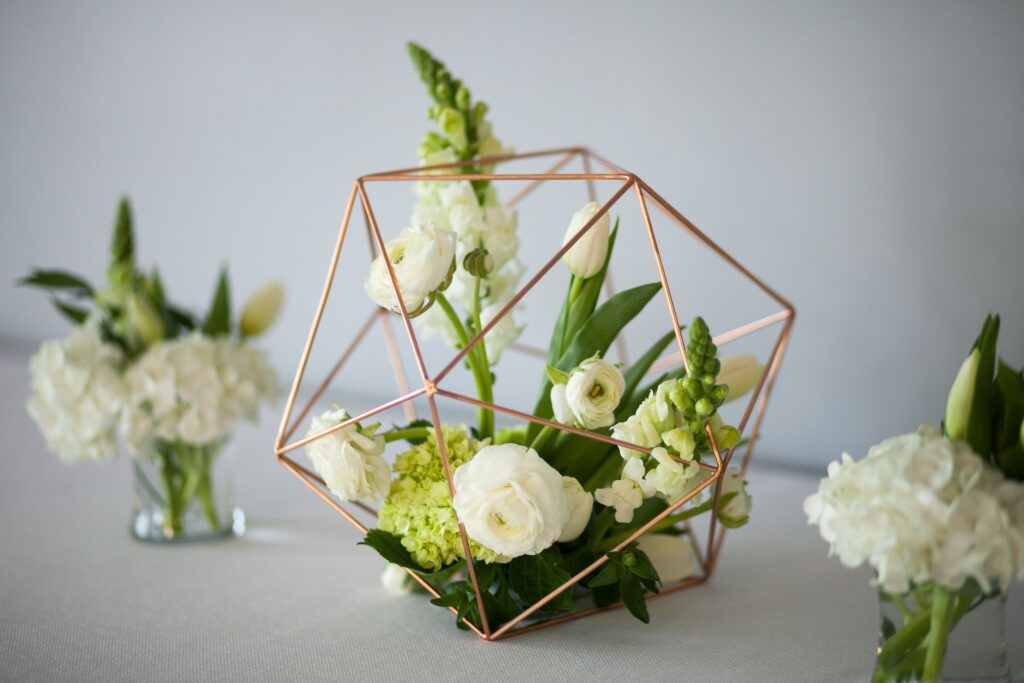 Geometric Floral Centerpiece