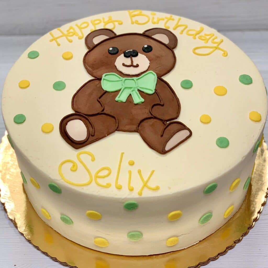 Simple Teddy Bear Cake