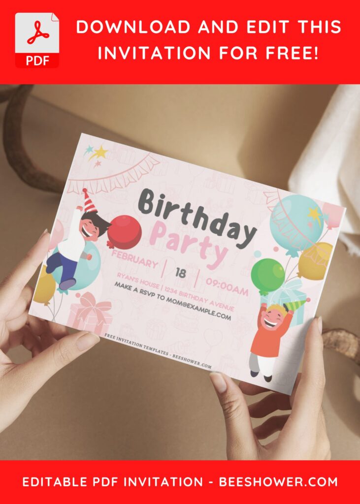 Playful Kids Birthday Invitation Templates