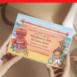 (Free Editable PDF) Dora The Explorer Hawaiian Adventure Baby Shower Invitation f