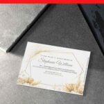 (Free Editable PDF) Glitter Gold Geometric Floral Wedding Invitation Templates E
