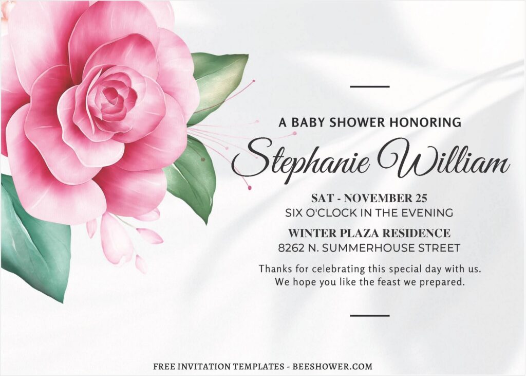 (Free Editable PDF) Effortlessly Beautiful Boho Floral Baby Shower Invitation Templates J