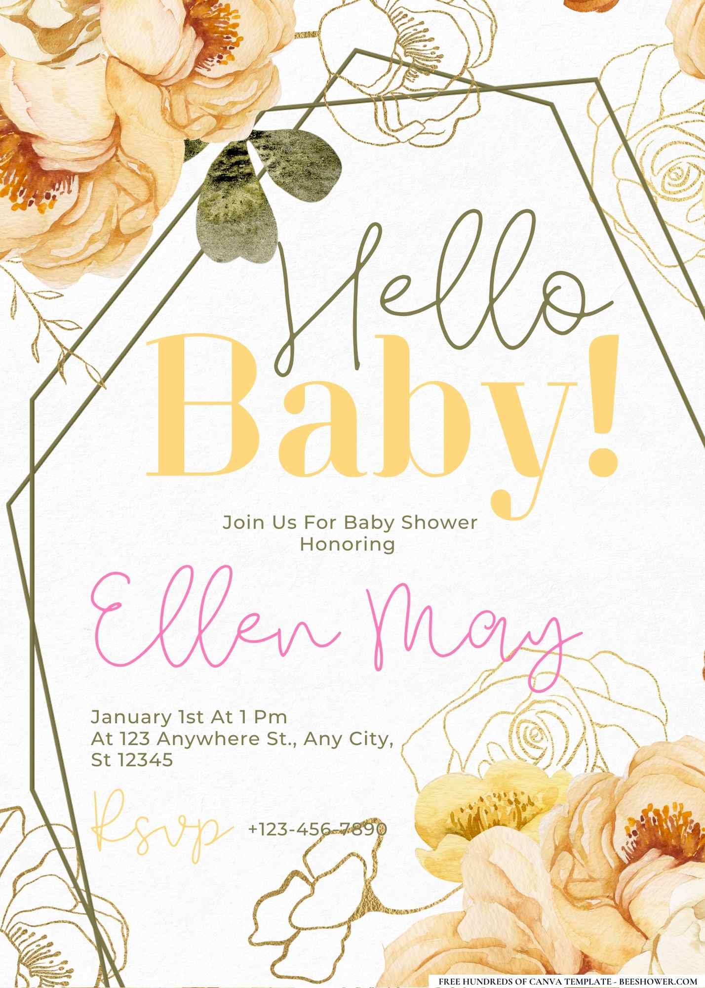 Blooming with Love Baby Shower Invitation