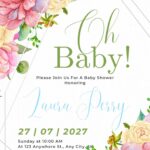 FREE-Blooms of Babyhood-Baby Shower-Canva-Templates