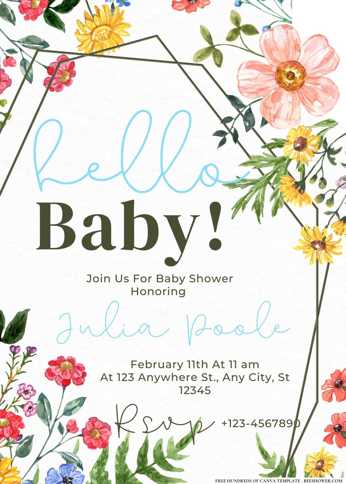 Enchanted Wildflower Baby Shower Invitation