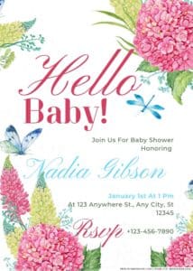 Hydrangea Haven Baby Shower Invitation