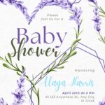 FREE-Lavender Love and Laughter-Baby Shower-Canva-Templates