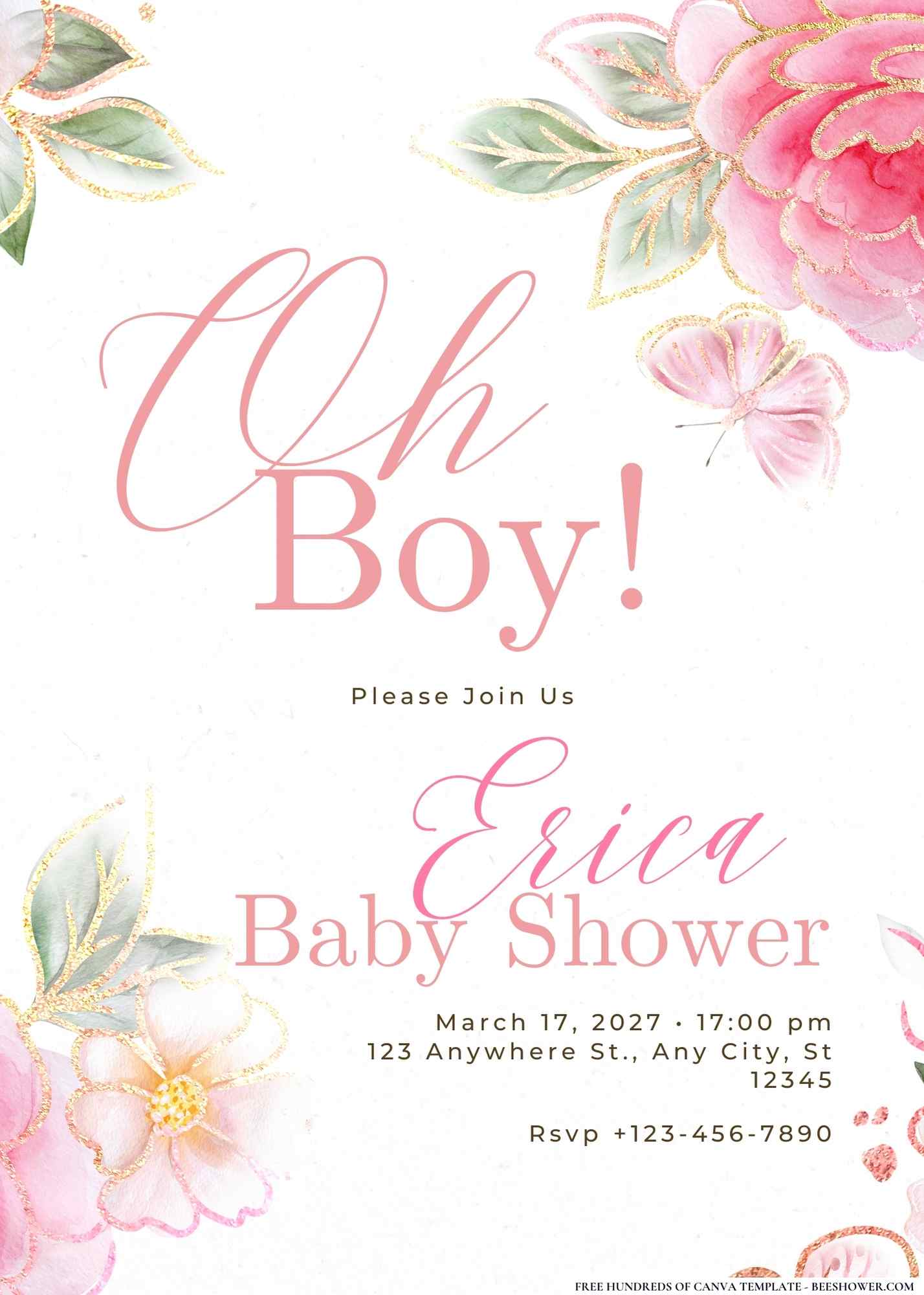 Pretty in Pink Baby Shower Invitation