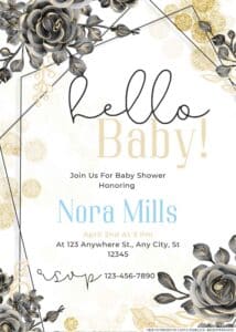 Rose Garden Reveal Baby Shower Invitation
