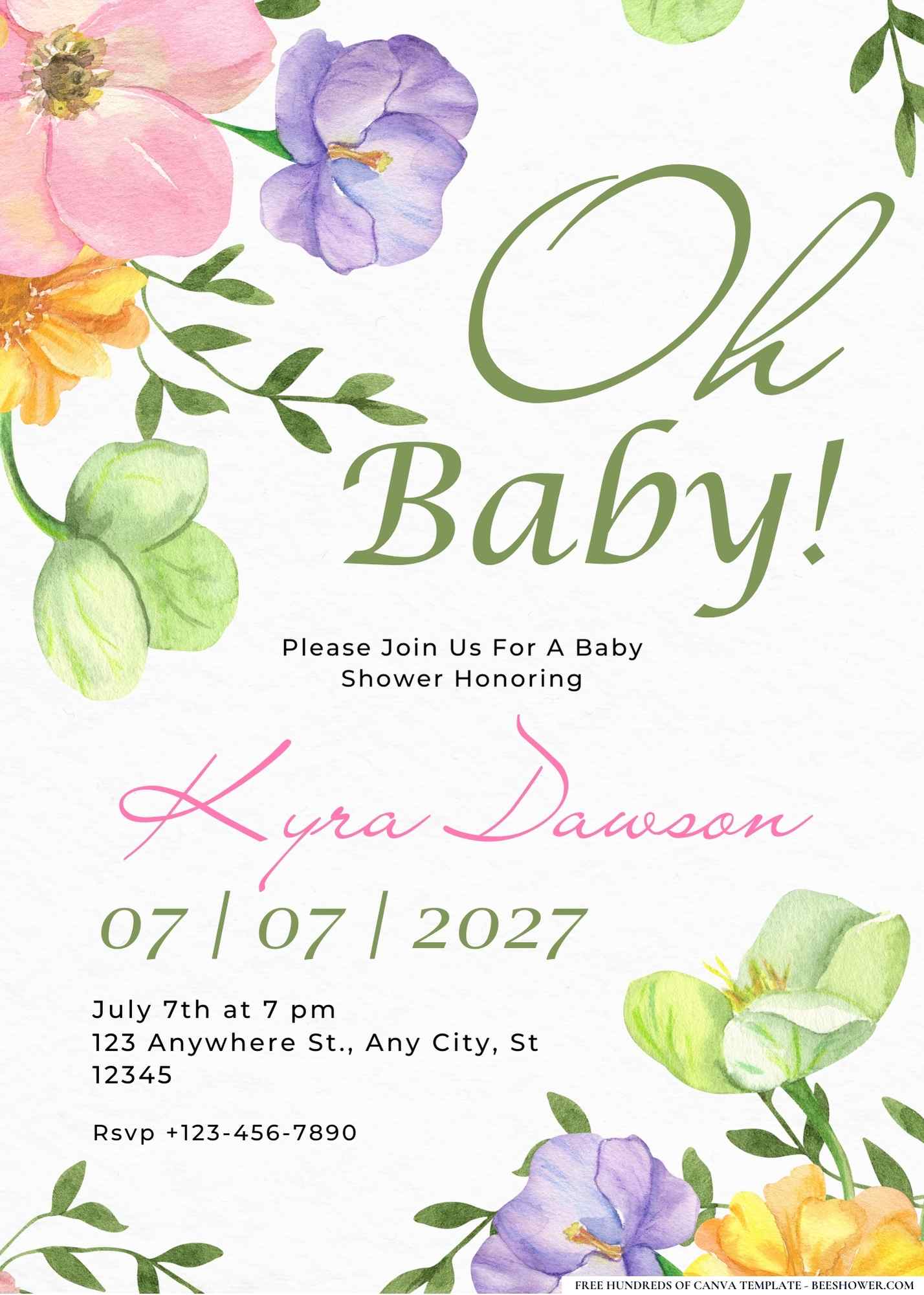 Spring is in the Air Baby Shower Invitation