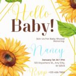 FREE-Sunflower Serenity Soiree-Baby Shower-Canva-Templates