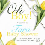 FREE-Tulip Time Baby Bash-Baby Shower-Canva-Templates
