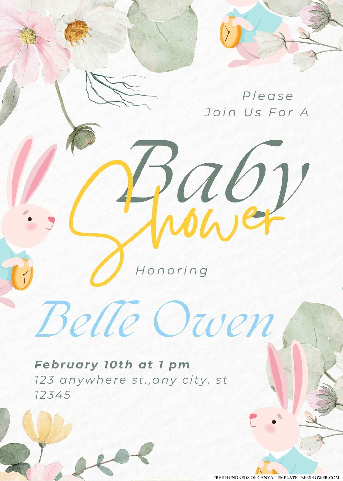 Wildflower Wonderland Baby Shower Invitation