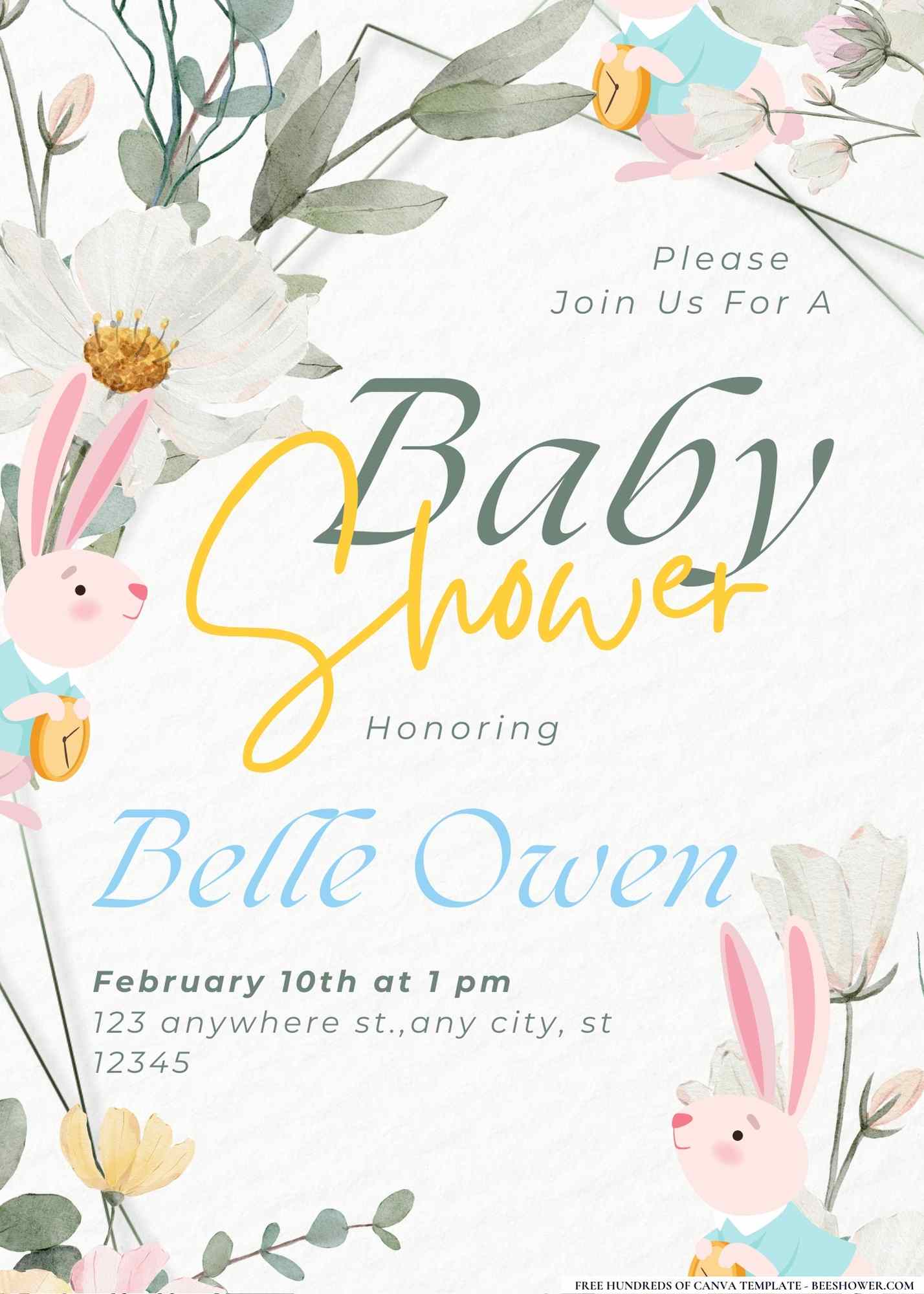 Wildflower Wonderland Baby Shower Invitation