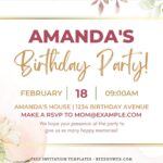 (Free Editable PDF) Rose In Blooms Baby Shower Invitation Templates C