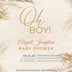 (Free Editable PDF) Stylish Boho Macramé Baby Shower Invitation Templates C