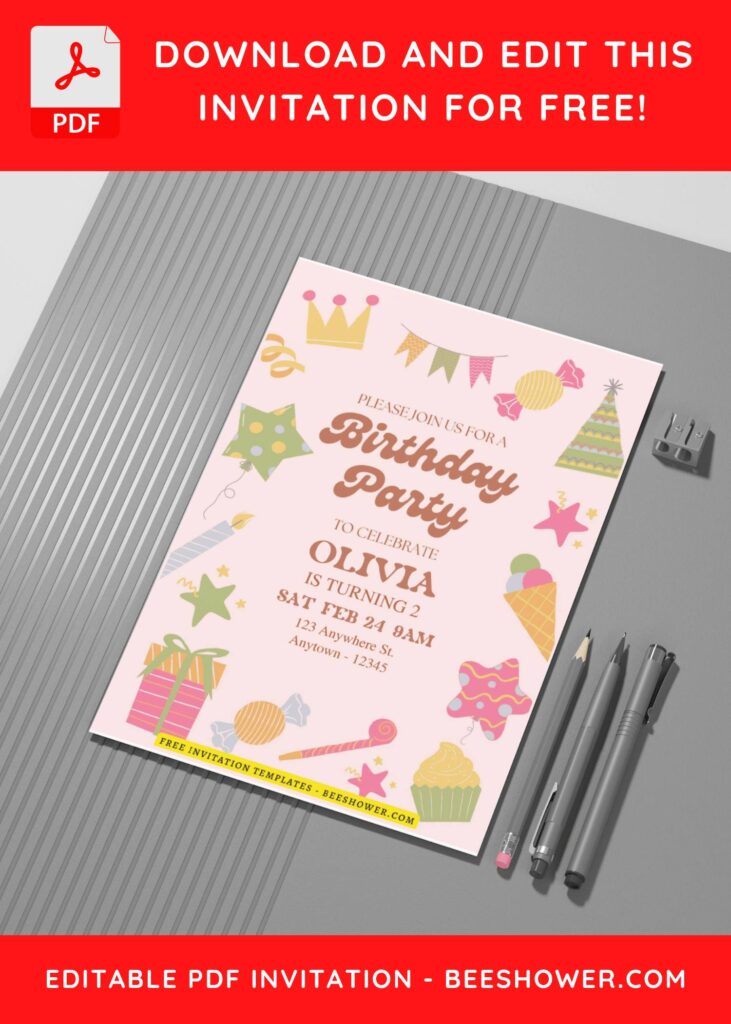 (Free Editable PDF) Cute & Yummy Dessert Baby Showe r Invitation Templates G