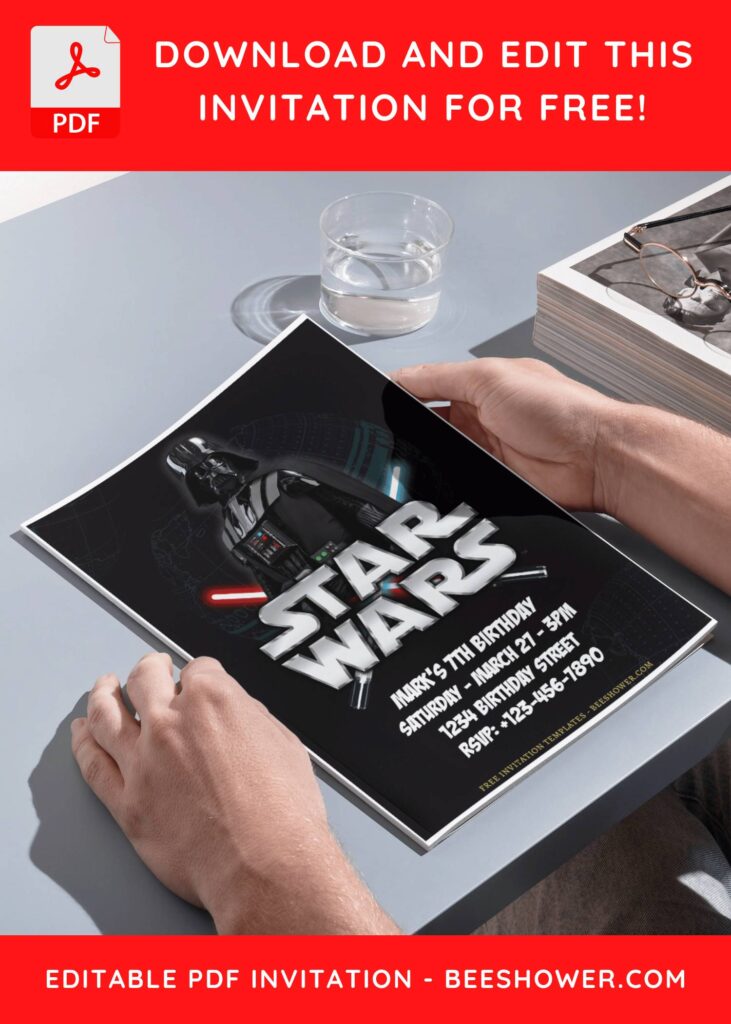 (Free Editable PDF) Star Wars Stormtrooper Baby Shower Invitation Templates F