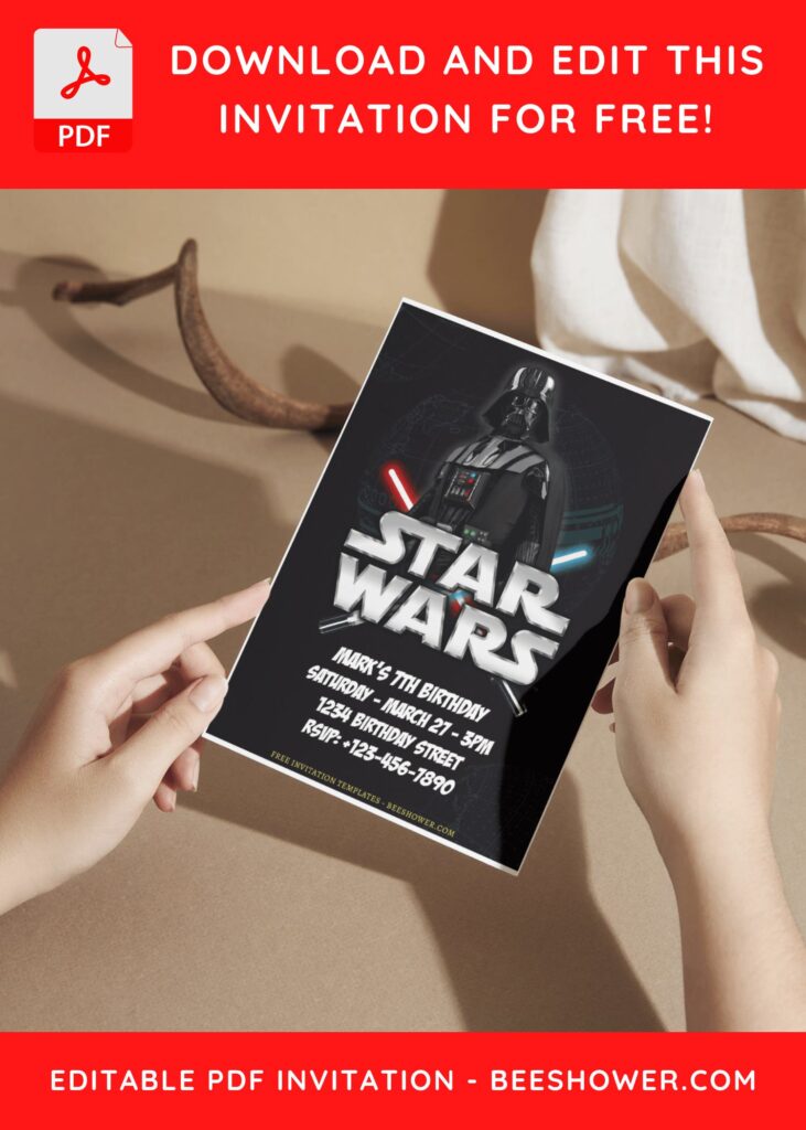 (Free Editable PDF) Star Wars Stormtrooper Baby Shower Invitation Templates G