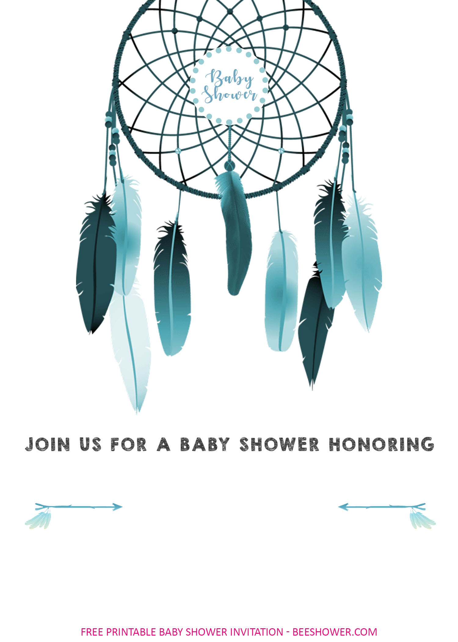 Dreamcatcher Baby Shower Invitation