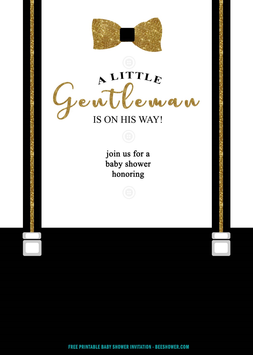 Little Gentleman Baby Shower Invitation