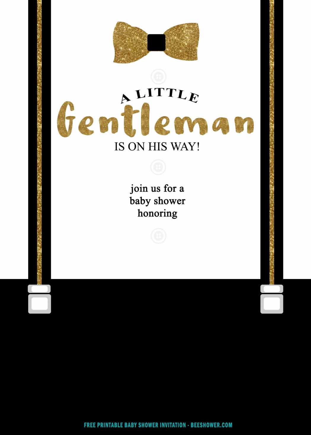 Little Gentleman Baby Shower Invitation