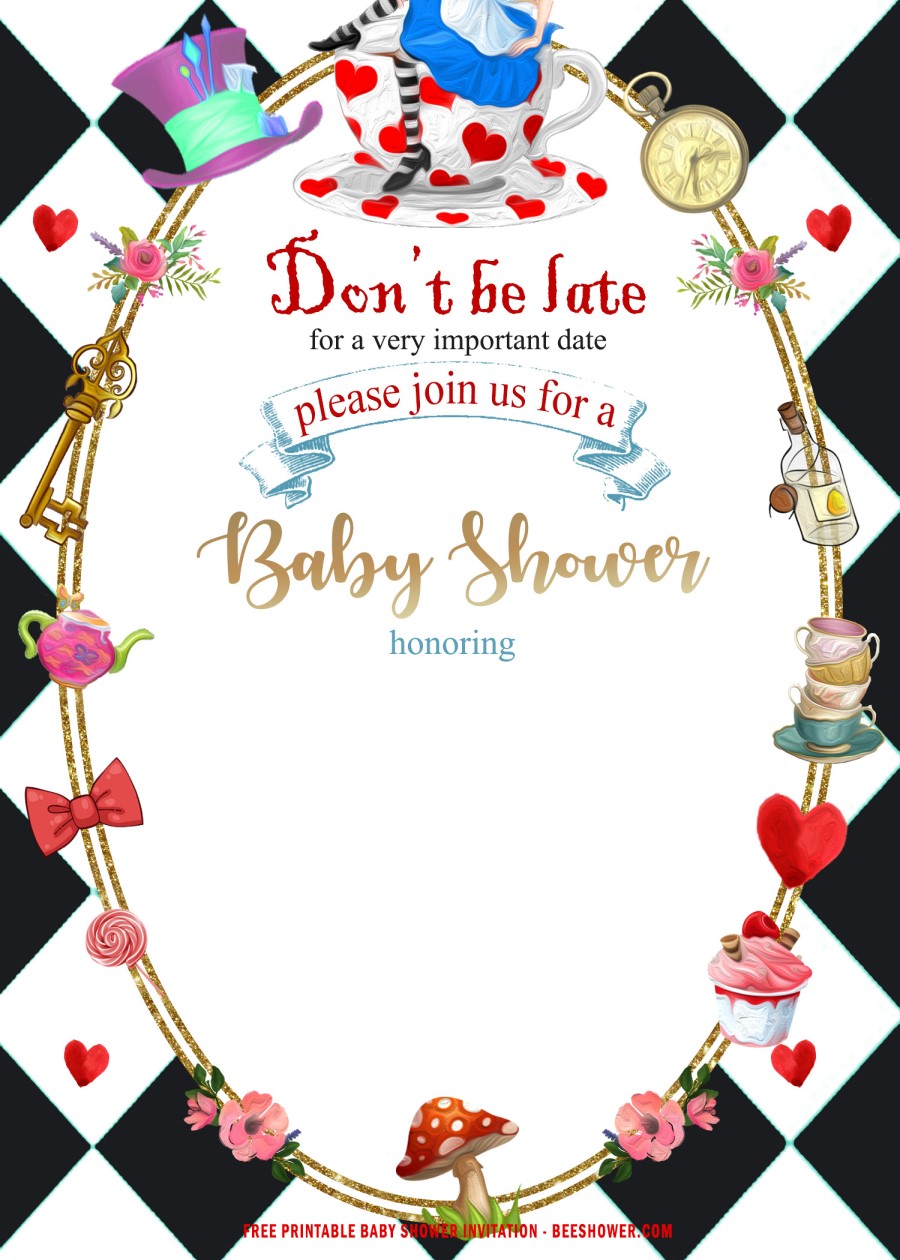 Alice Baby Shower Invitation