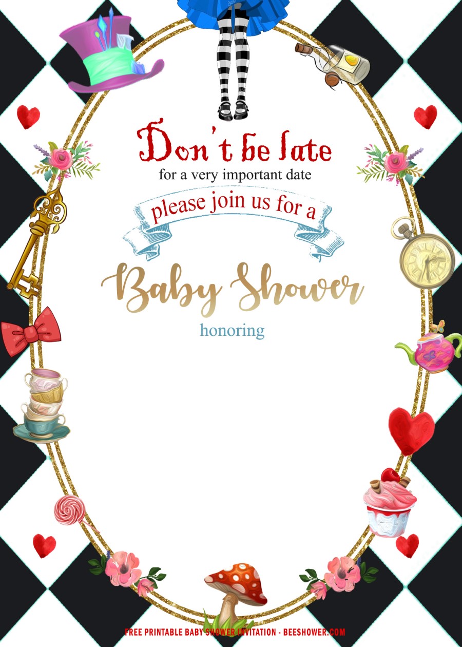 Alice Baby Shower Invitation