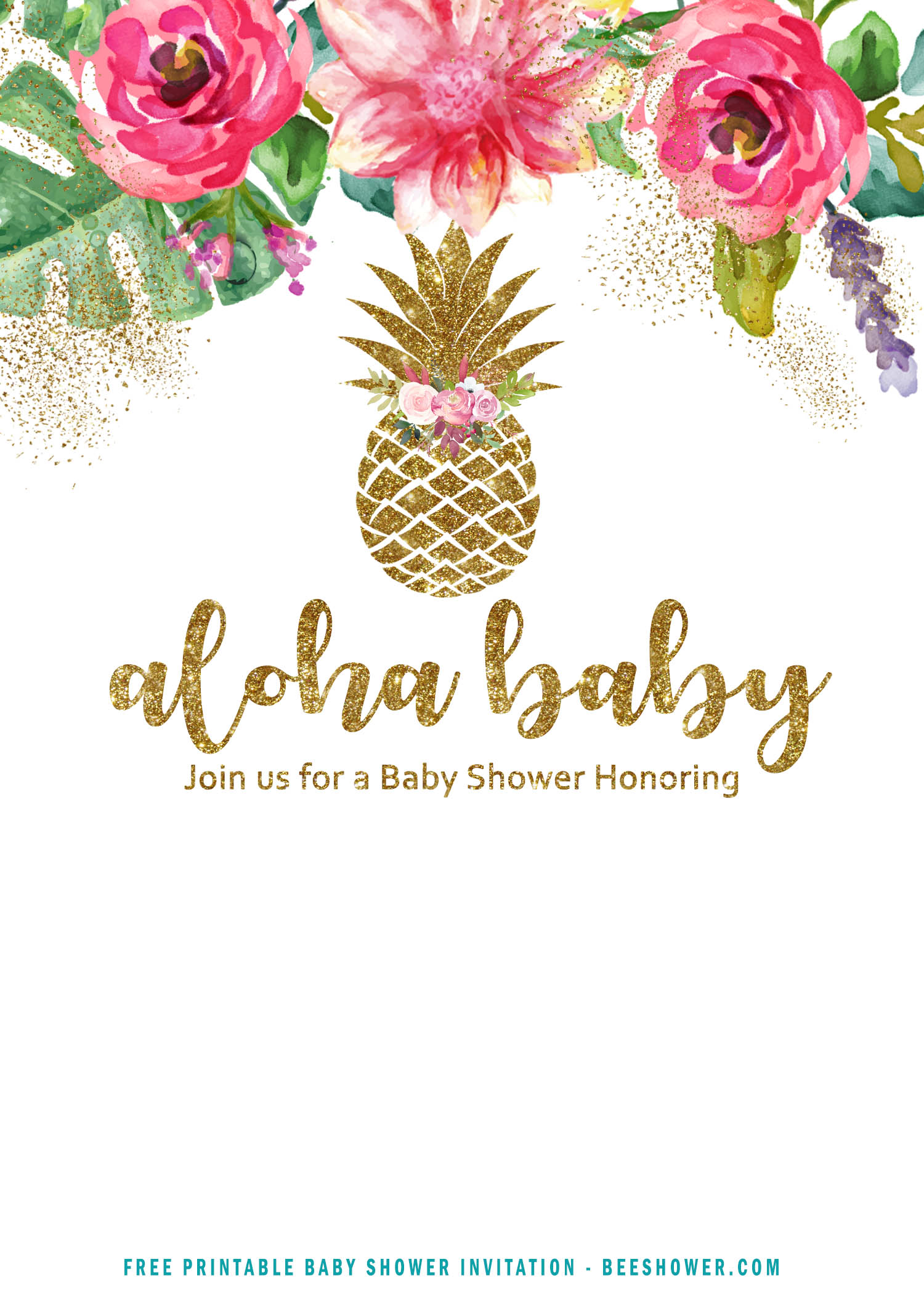 Aloha Baby Shower Invitation