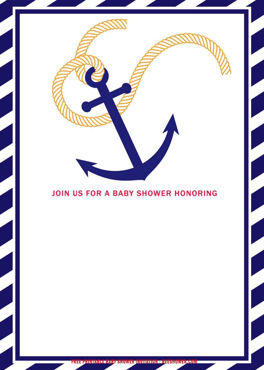 Nautical Baby Shower Invitation