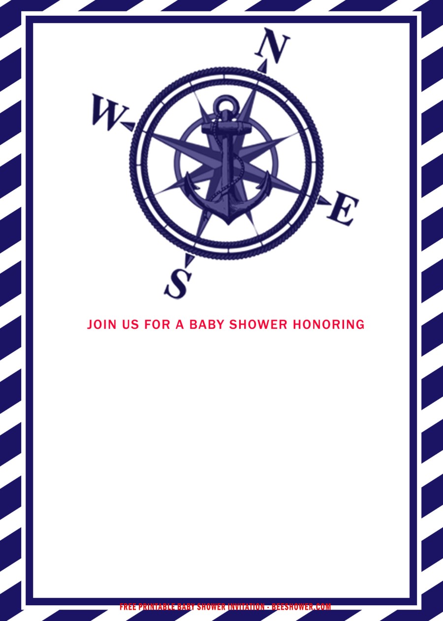 Nautical Baby Shower Invitation