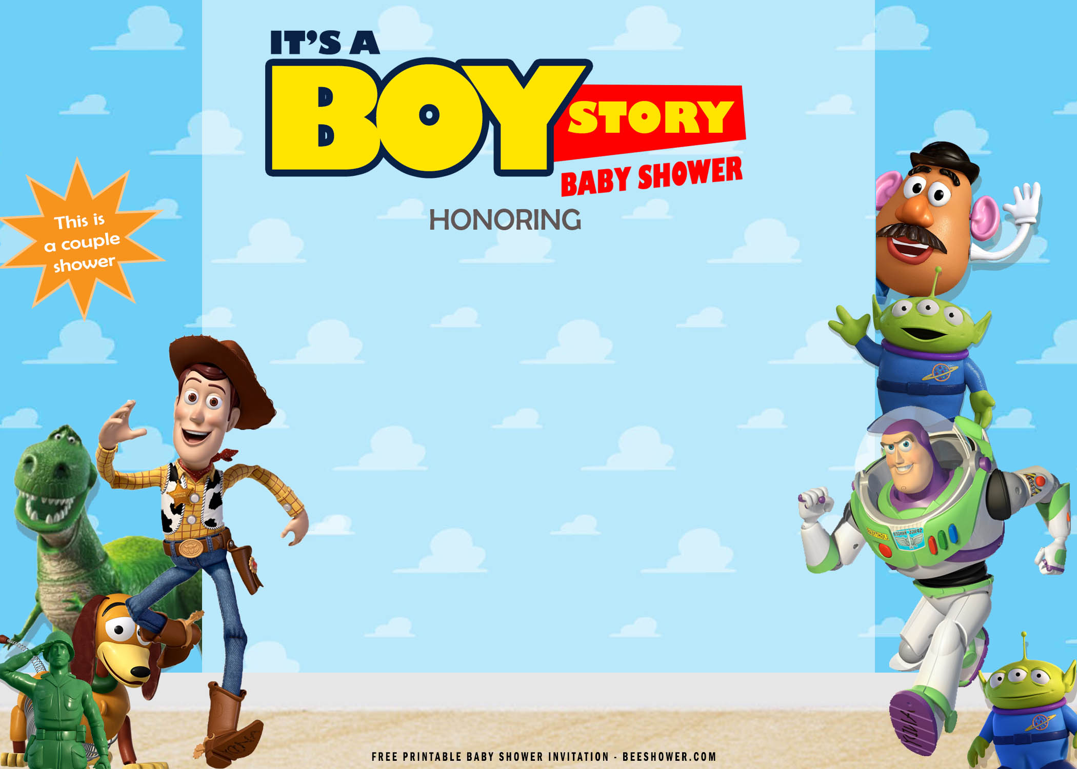 Toy Story Baby Shower Invitation
