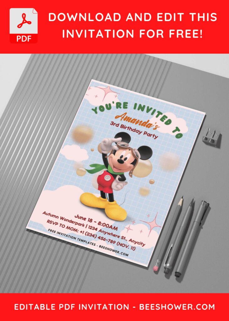 Easy And Quick Steps To Craft Mickey Mouse Invitation: Tips & Templates G