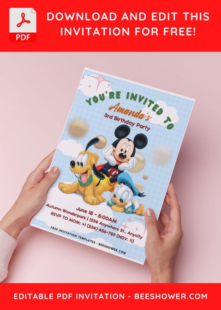 Easy And Quick Steps To Craft Mickey Mouse Invitation: Tips & Templates B