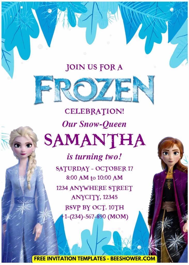 (Easily Edit PDF Invitation) Frozen Baby Shower Invitation J