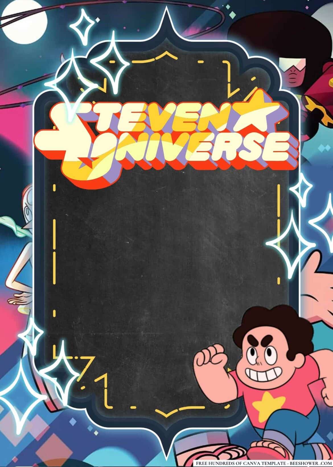 FREE Editable Steven Universe Birthday Invitations | Beeshower