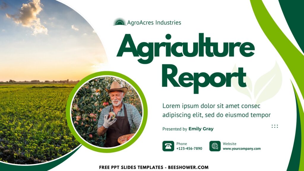 1 35 - Downloadable (Free Canva Template) Agriculture Business Report PPT Slides Templates - Template No. 22