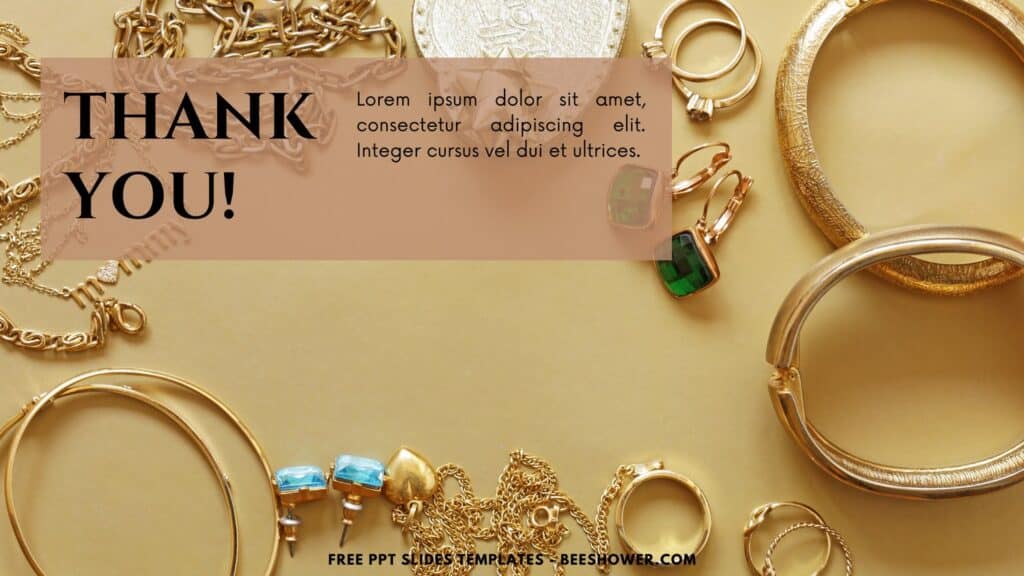 10 15 - Downloadable (Free Canva Template) Sleek Jewelry Store PPT Slides Templates - Template No. 32