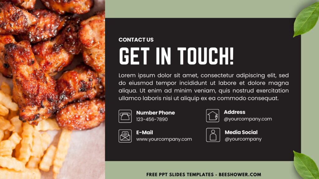 9 14 - Downloadable (Free Canva Template) Informative Fast-Food Chain PPT Slides Templates - Template No. 32