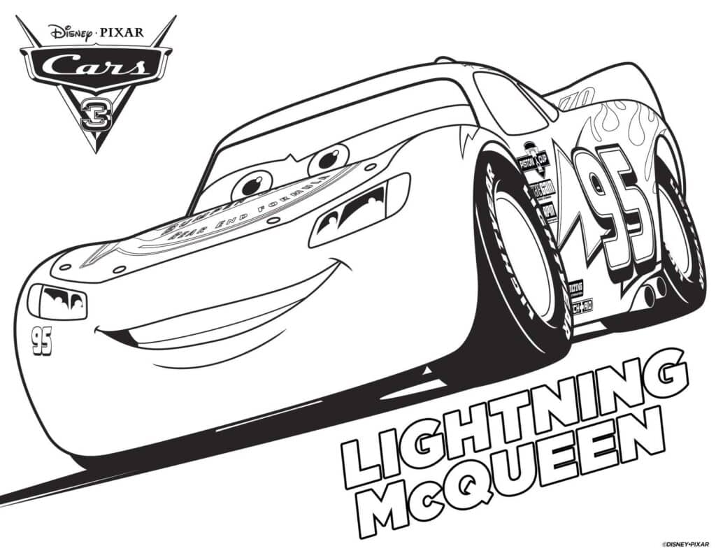 Lightning McQueen Disney Cars Coloring Pages Templates