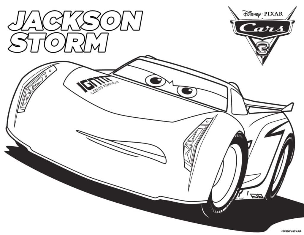 Jackson Storm Disney Cars Coloring Pages Templates