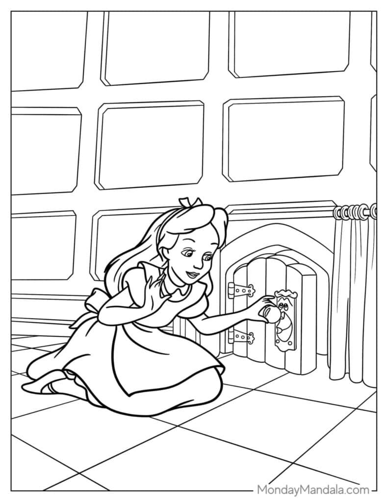 Alice in Wonderland Coloring Pages Templates