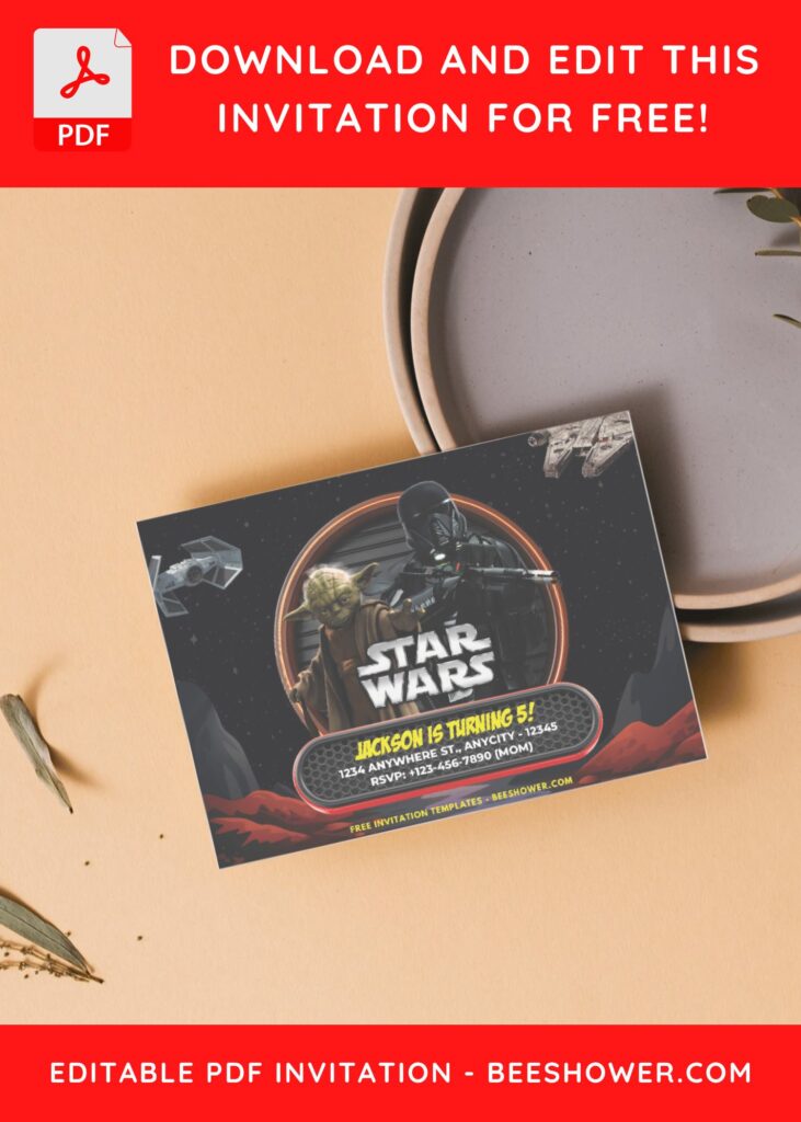 Star Wars Invitation with UFO